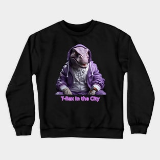 T rex in the City Crewneck Sweatshirt